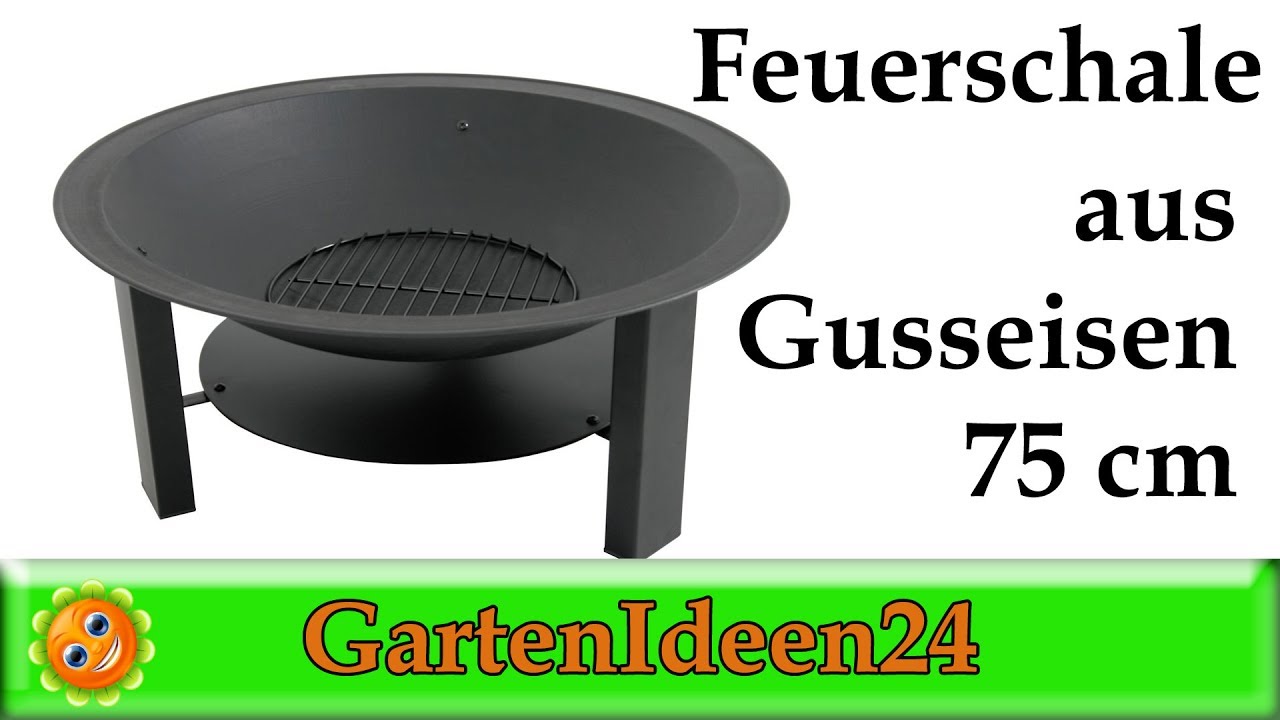 Feuerschale Gusseisen 75cm Feuerschale: die mobile Feuerstelle im Garten Tipp von Gartenideen24