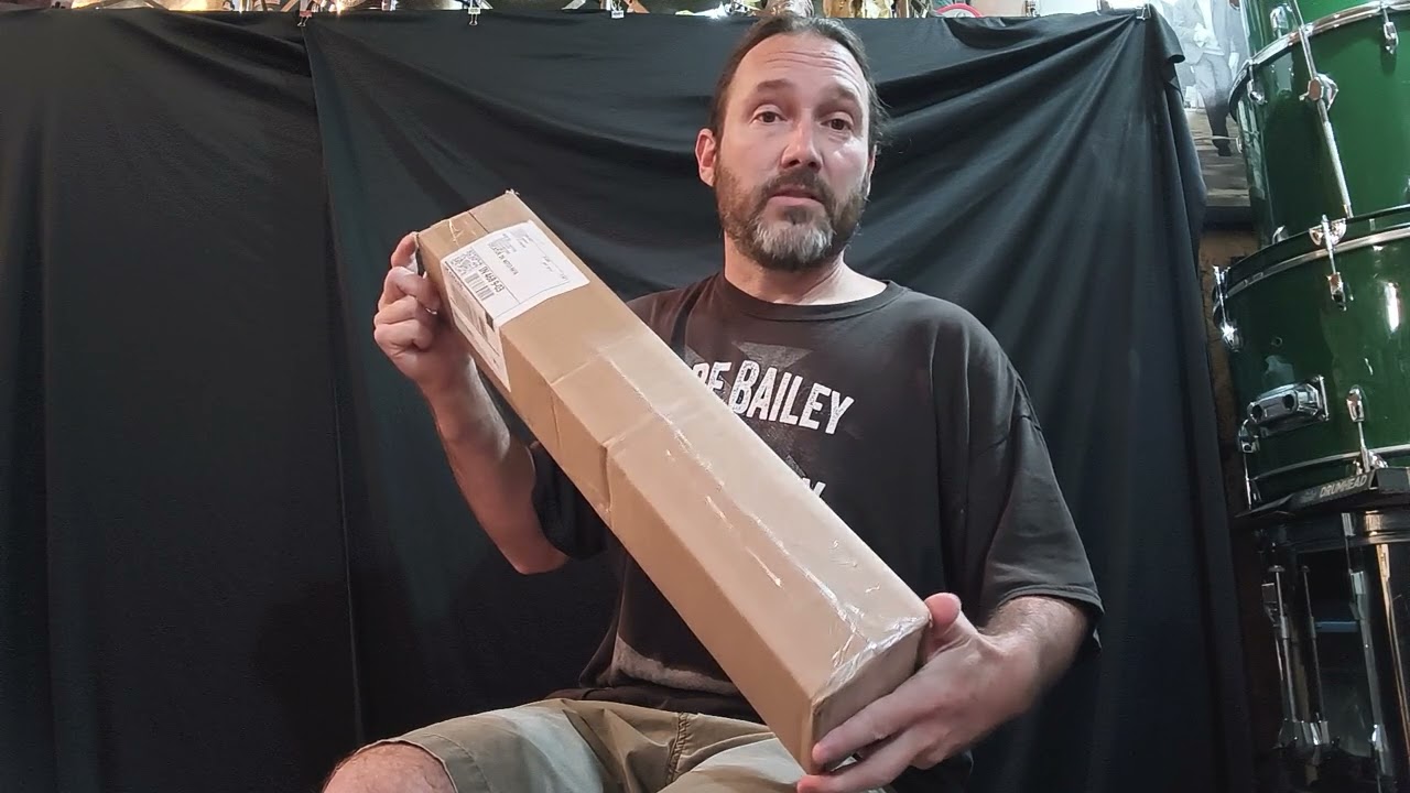Unboxing of drum legs.