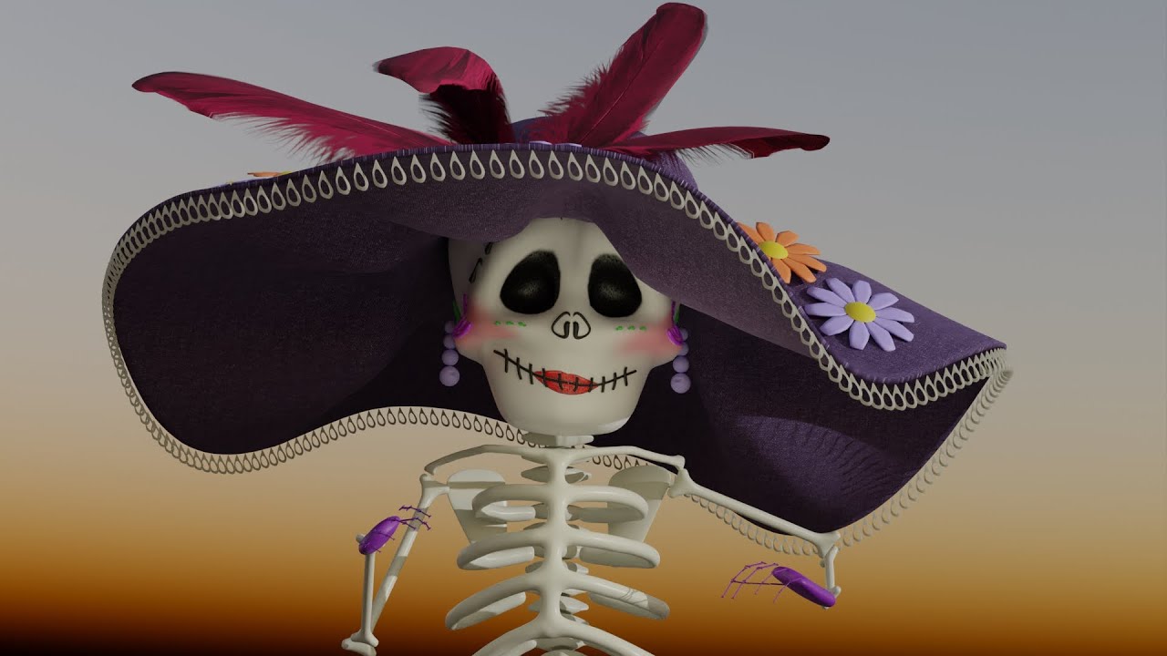 La Catrina-canción infantil - Animación de calaveritas para niños