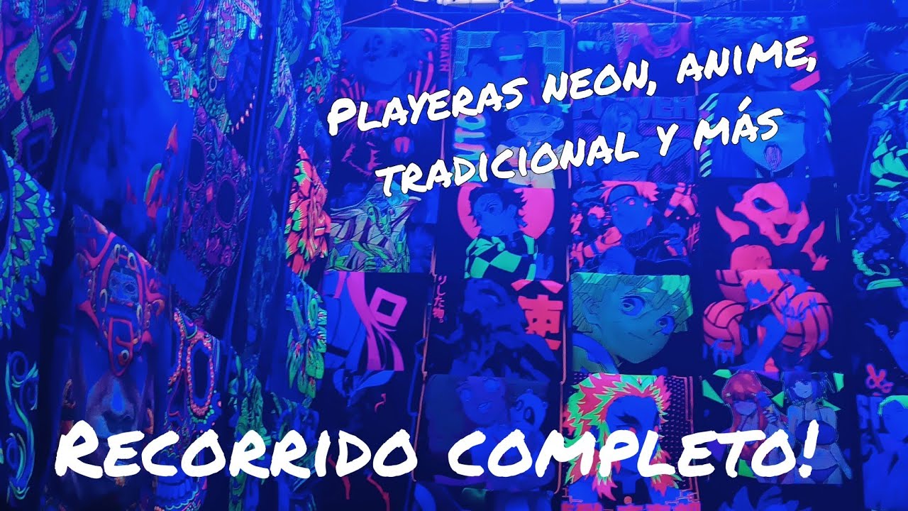 Playeras anime en $50, diseños neón más de 200 modelos  para tu negocio/ Recorrido playeras Yan