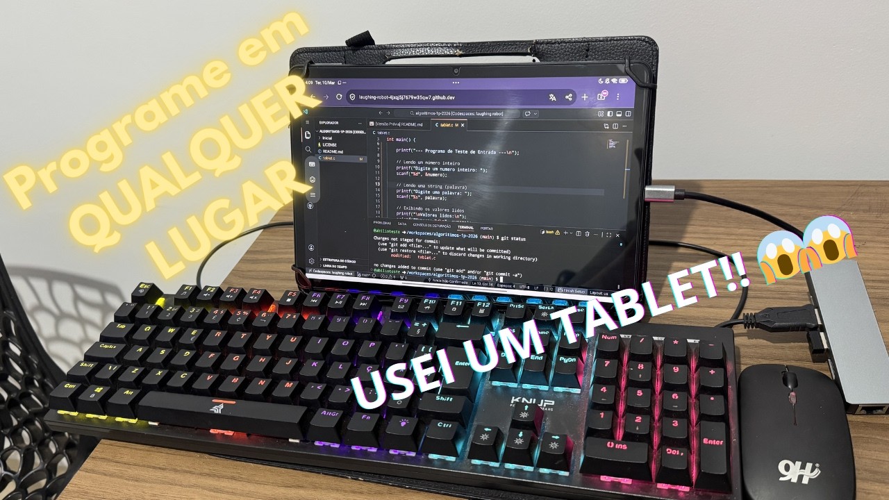 Programe em QUALQUER Lugar!! através do CodeSpace tenha seu VsCode sempre a mão.