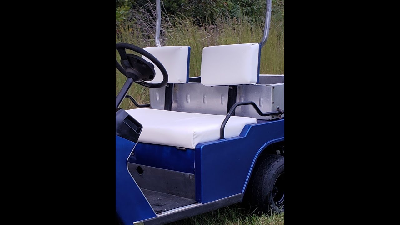 How to reupholster a golf cart seat without sewing