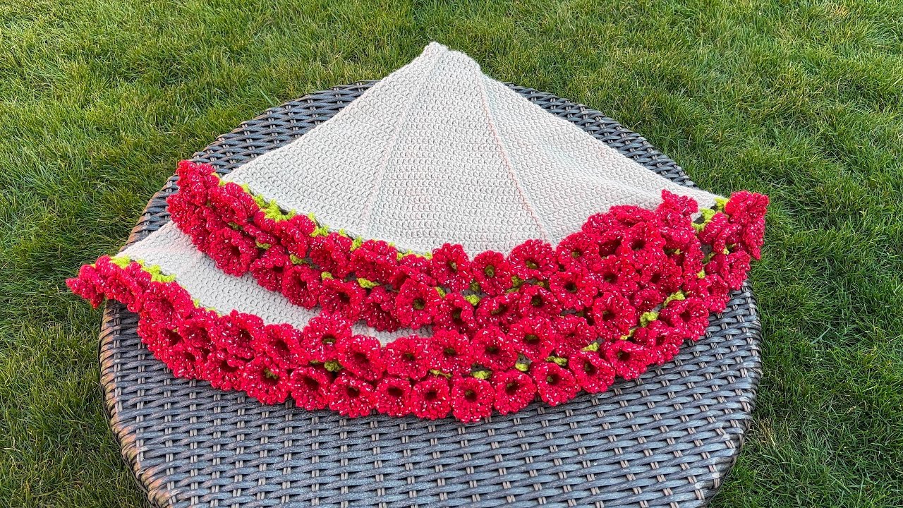 Manto ramo a crochet.  (Tutorial)