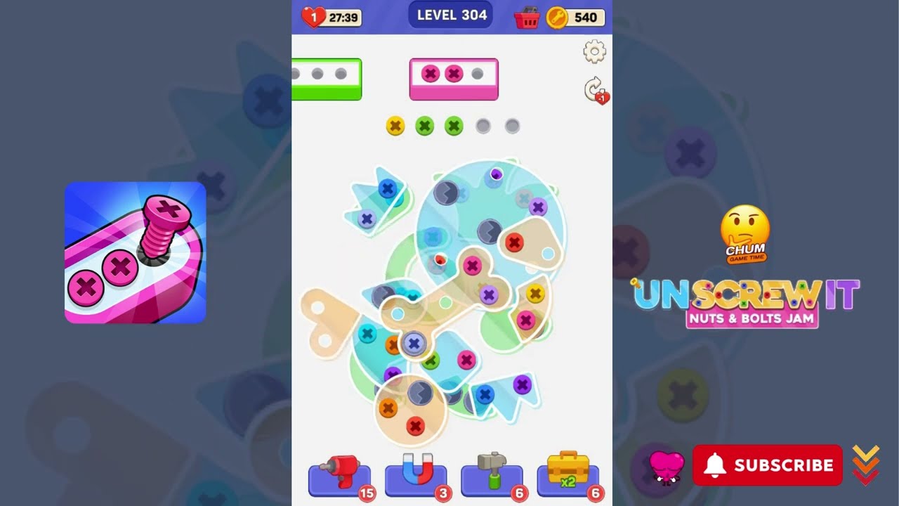 Screw Out: Jam Puzzle - Level 304 - Gameplay walkthrough