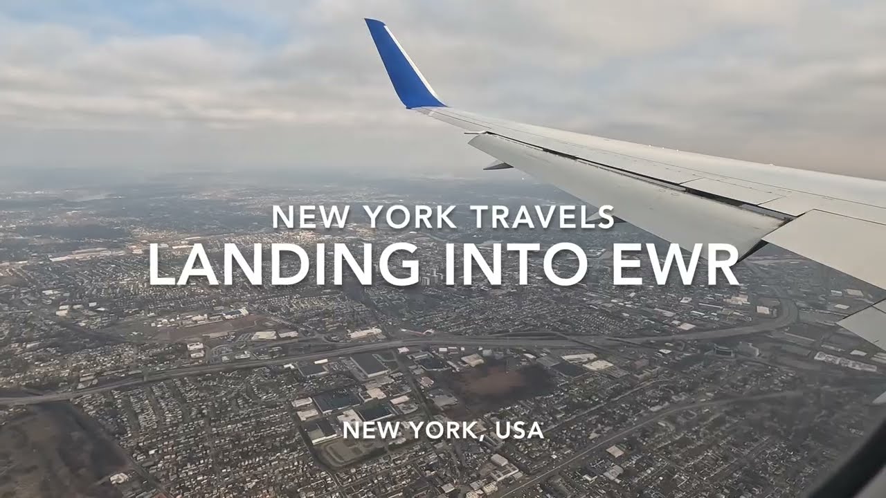New York Travel 🇺🇸 | Landing into Newark-Liberty International Airport (EWR)
