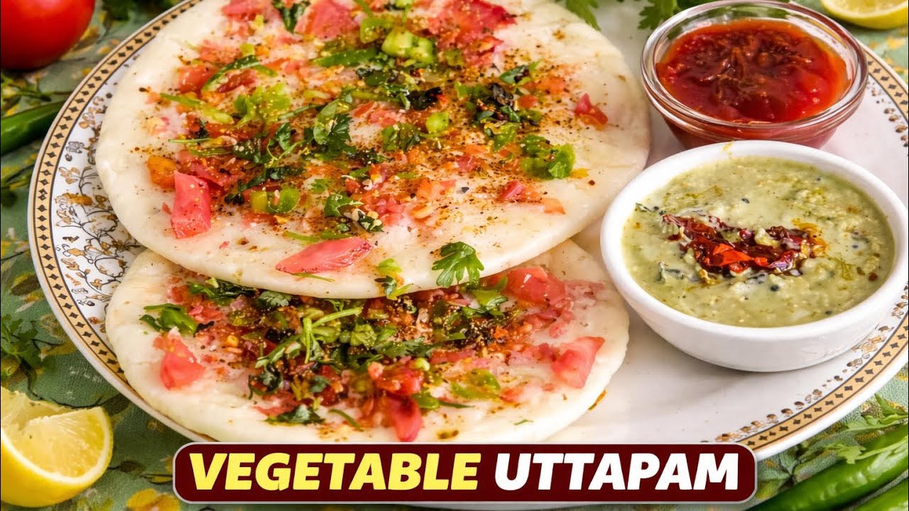 हेल्दी वेजिटेबल उत्तपम | सॉफ्ट टेस्टी ओर ईजी  5 मिनट में तैयार।Breakfast Recipe | Ghar Ki Rasoi 🥬🥞