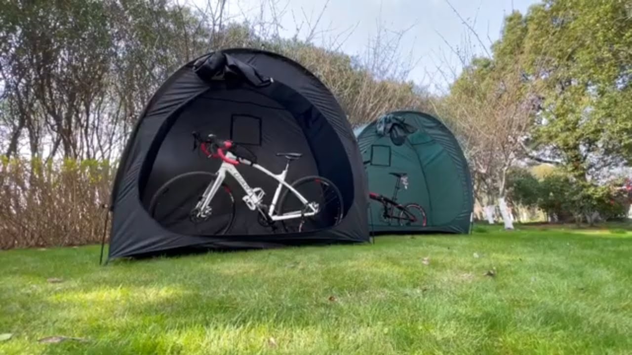 Bike Tent, Outdoor Bike Shed by JeemeeSpace, Heavy Duty Bike Storage Shed for Camping