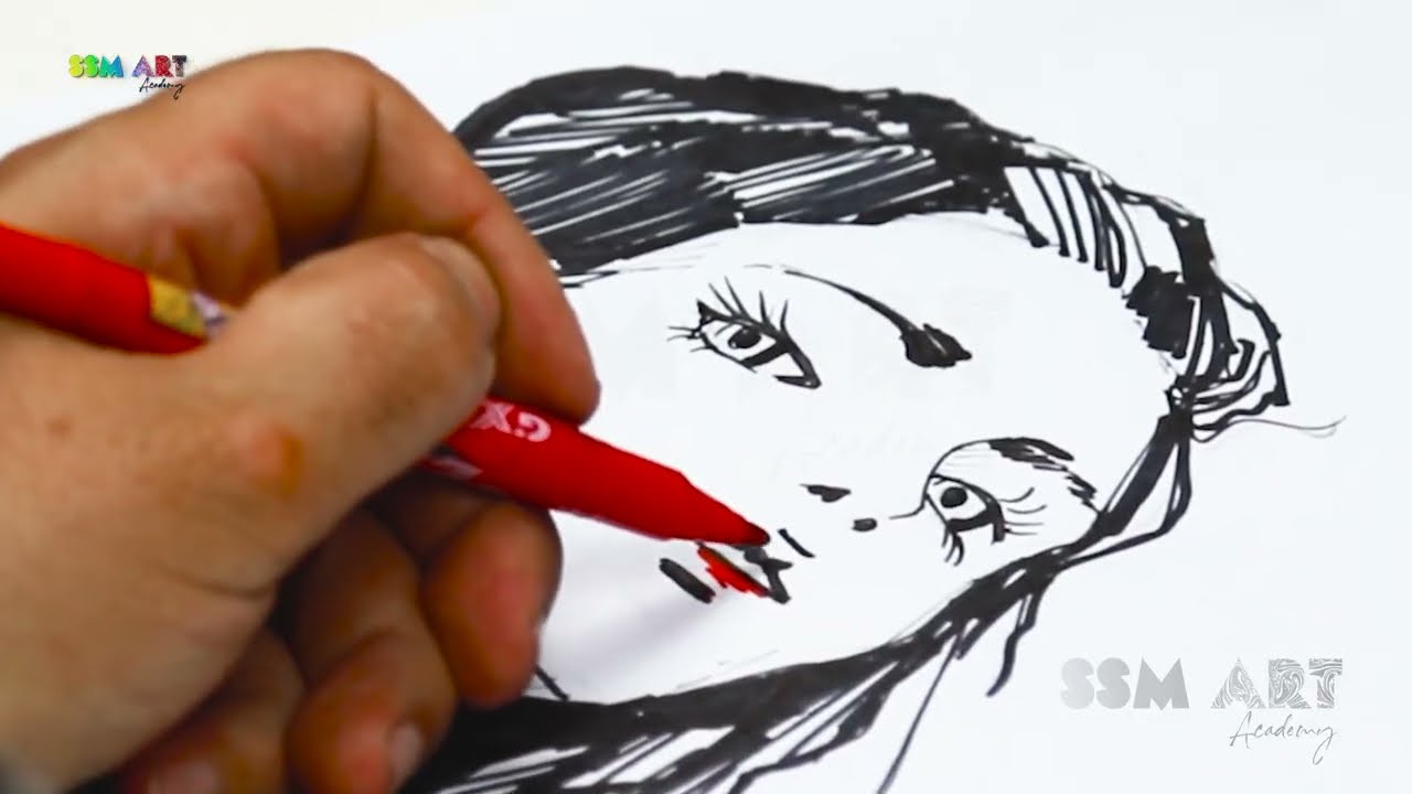 How to Draw a Portrait with Markers | SSM Art Step-by-Step Tutorial 2025
