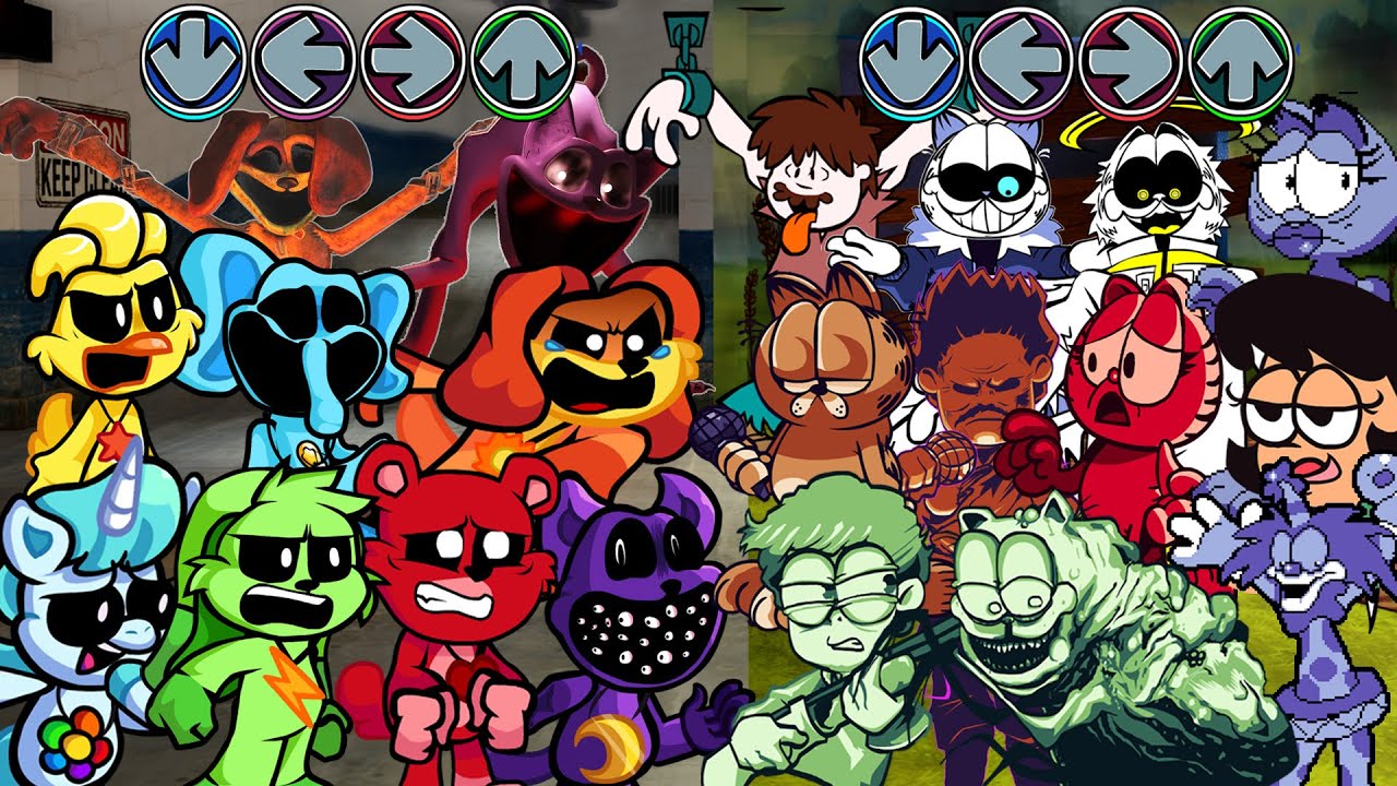 FNF Smiling Critters ALL PHASES vs Gorefield V2 sings Friends To Your End - Friday Night Funkin'