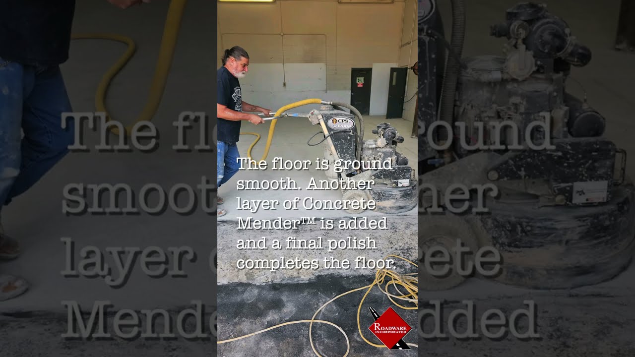 Polished Concrete Repairs for Heavy Equipment dealer.