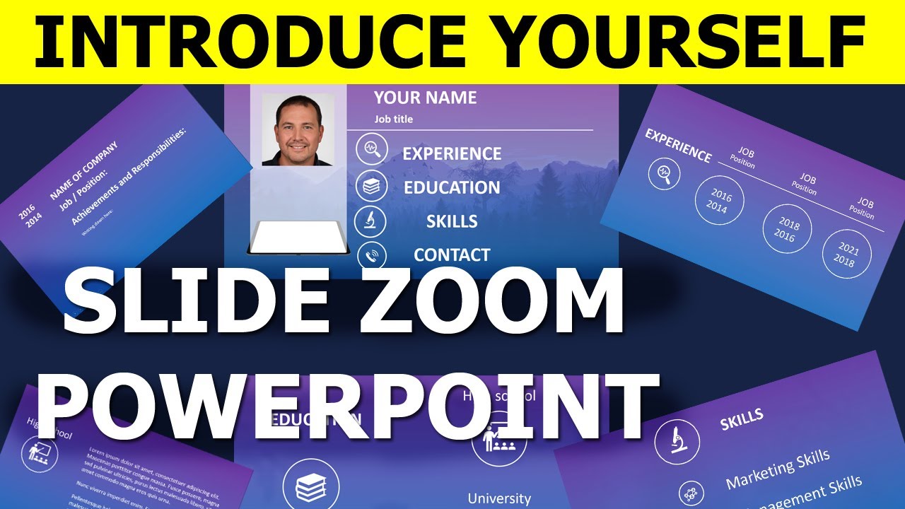 PowerPoint slide zoom about yourself ideas - PowerPoint presentation tutorial - Enix tutorial