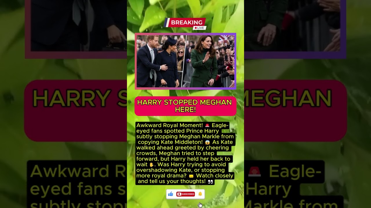Prince Harry SPOTTED Stopping Meghan From Copying Kate! 😱👑