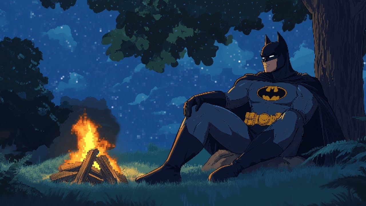 🦇 Бэтмен Лофи Флюиды | Дзен-камин Атмосфера 🔥 Расслабление, Расслабление и Учеба Микс | Средство д