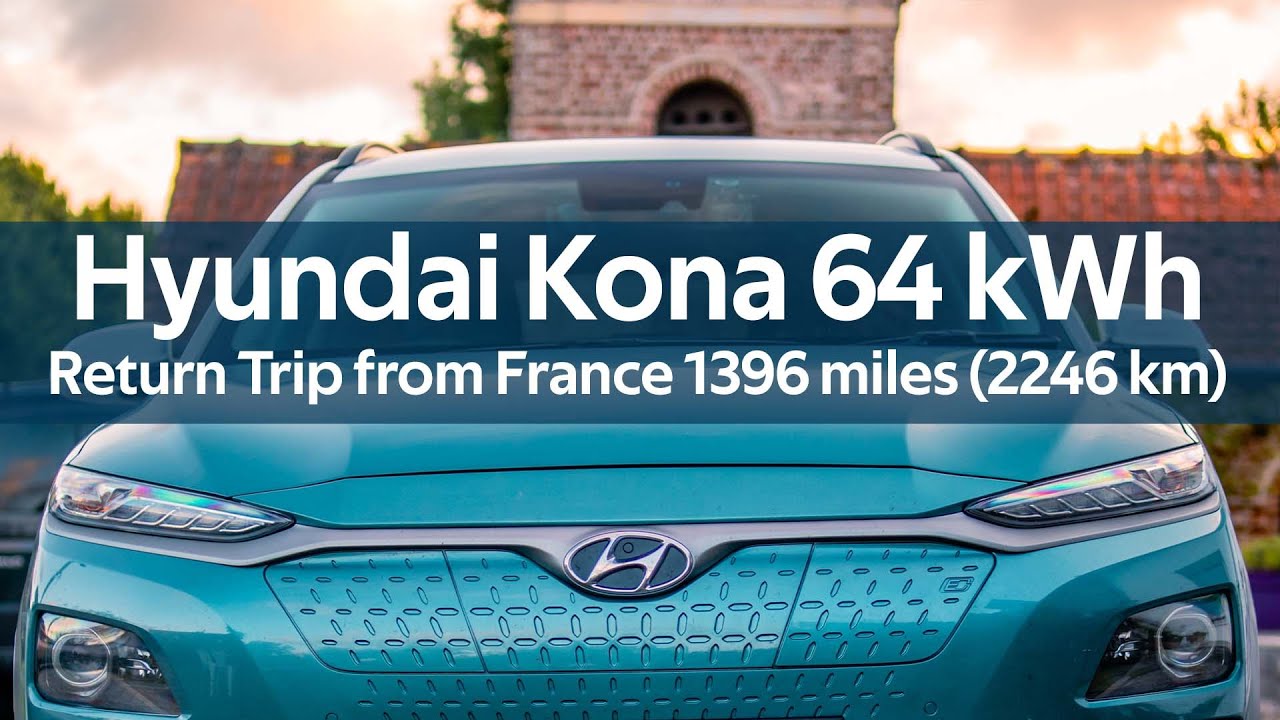 Hyundai Kona 64 kWh - Return Trip France to Scotland total 1396 miles (2246 km)