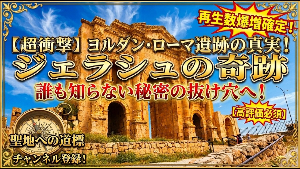 【ヨルダン北部】　ローマ遺跡が残る街　ジャラシュ