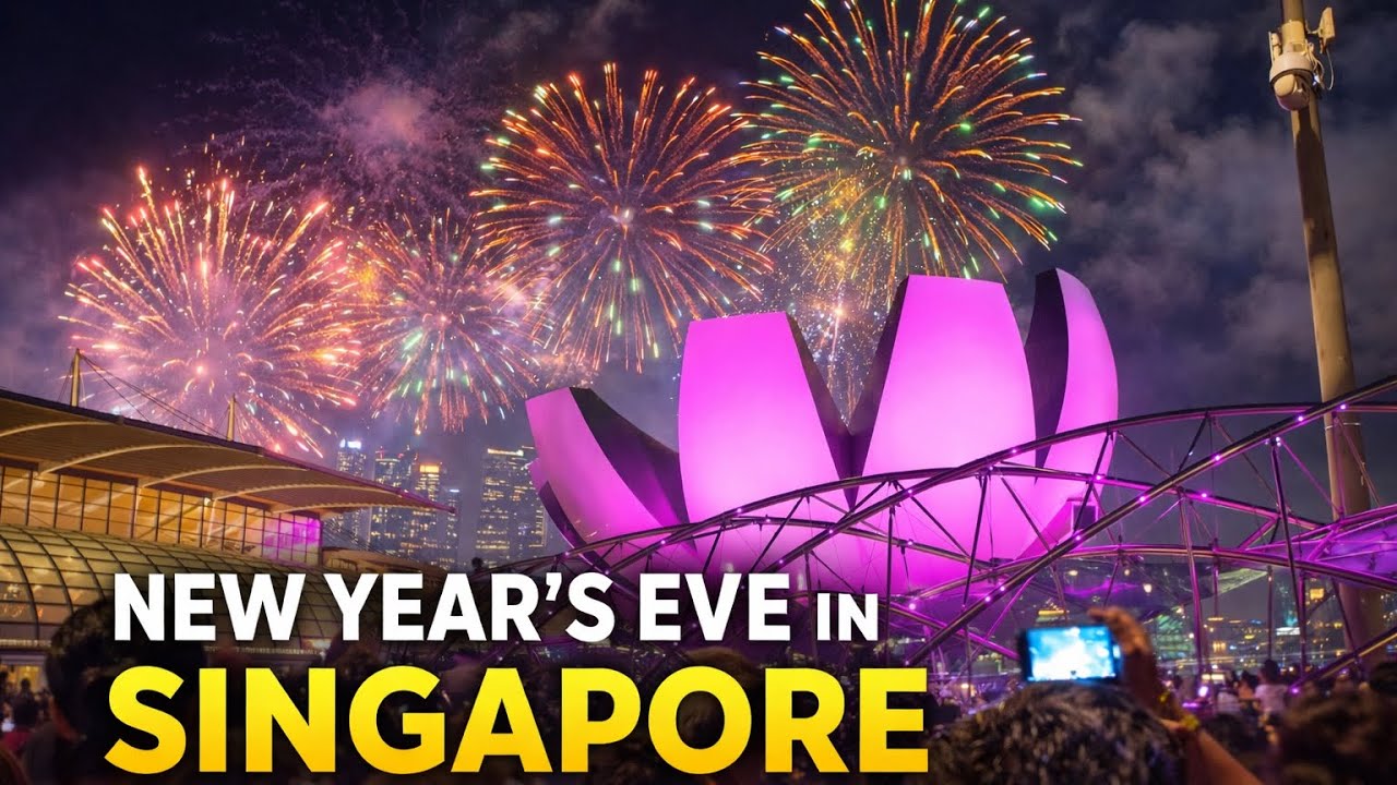 🎆 New Year’s Eve in Singapore 🇸🇬 | Gardens by the Bay, Marina Bay Sands & Fireworks at Helix Bridge!