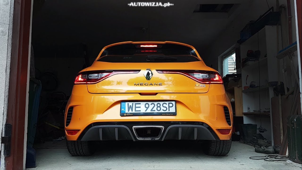 Renault MEGANE R.S. TCe 280 EDC sound, exhaust sound, revs, cold start, launch control