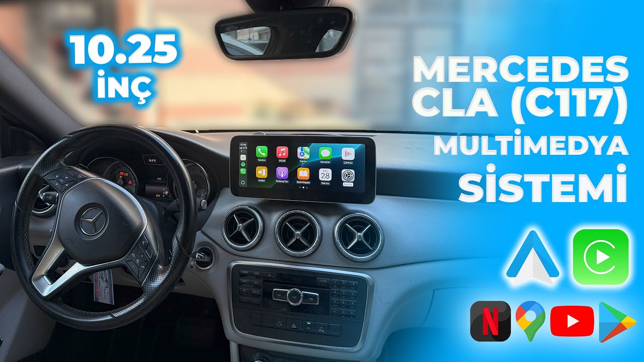 Mercedes Benz CLA (C117) (2013-2018) CarPlay AndroidAuto Destekli Android Multimedya Sistemi 44-106
