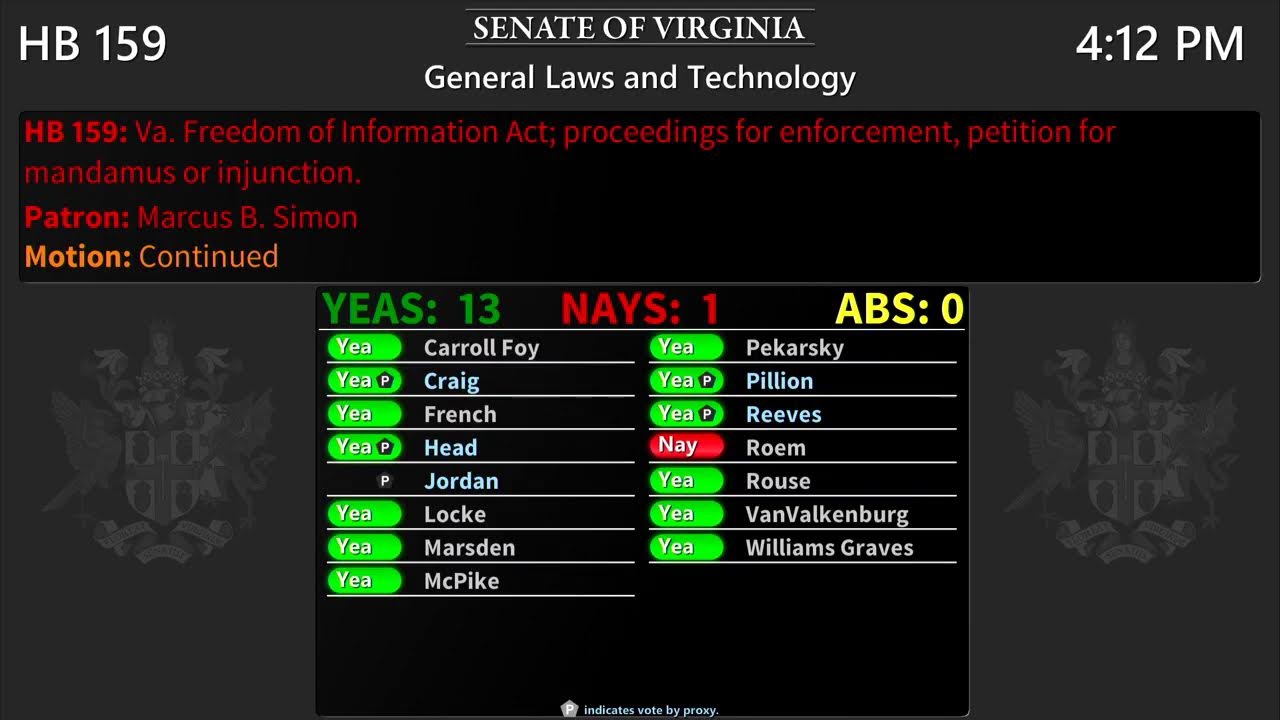 Senate of Virginia: General Laws and Technology on 2026-02-25 [Finished]