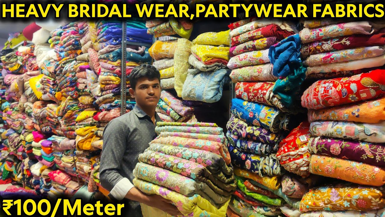 Best Designer Fabrics in Madina ₹100  హోల్‌సేల్‌ & Retail Very Low Prices Hyderabad Wholesale#fabric