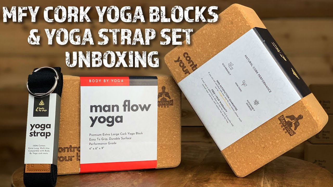 Man Flow Yoga Cork Yoga Blocks & Yoga Strap Set Unboxing | And How to Use Them!