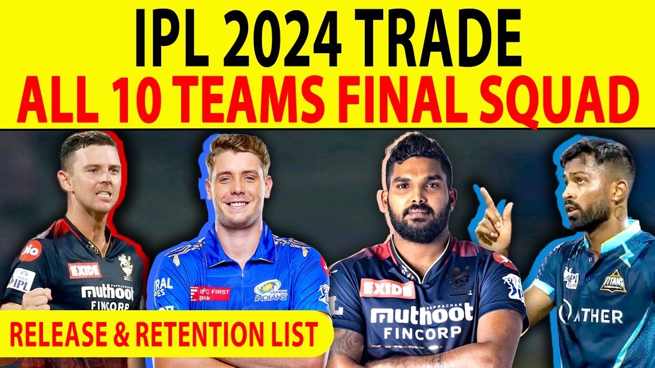 IPL Trade 2024: All 10 Teams Release & Retention List- Full Squad