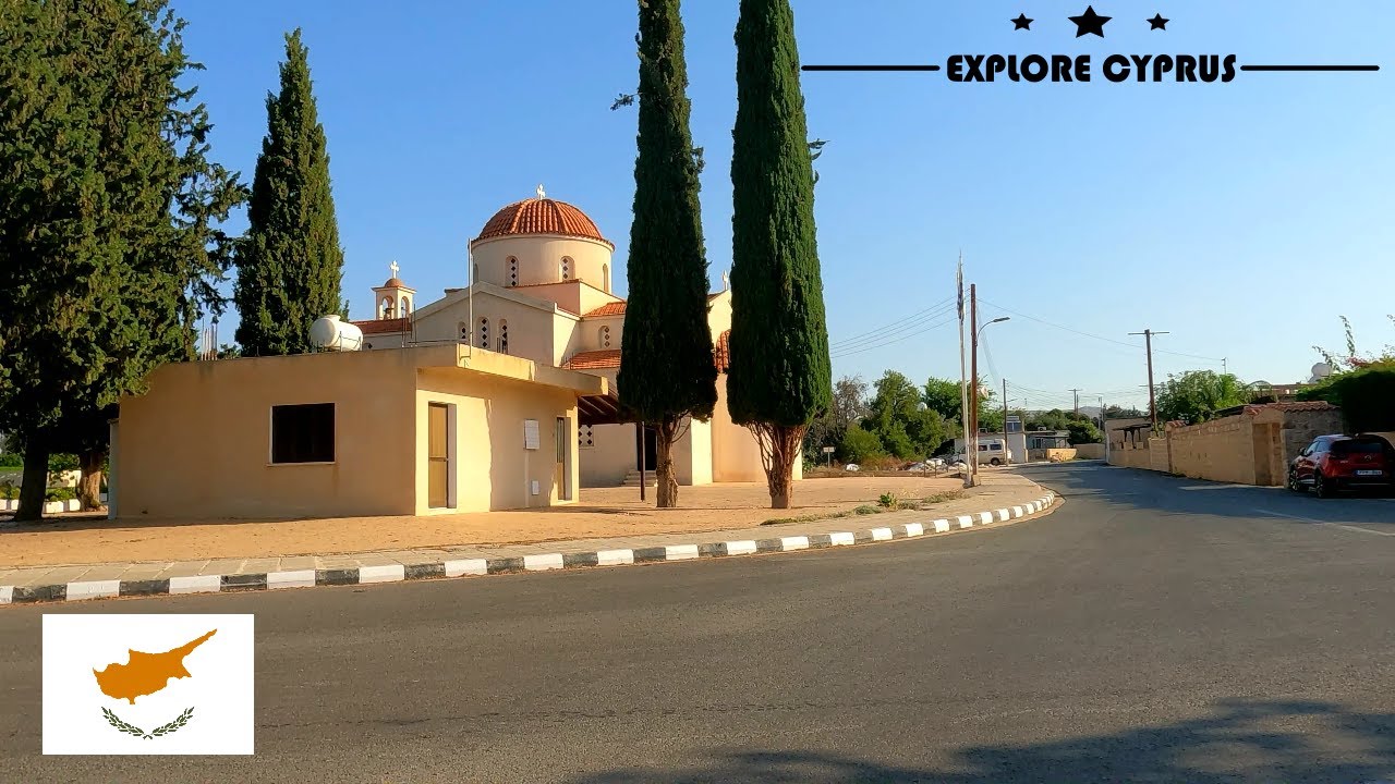 DRIVING from MANDRIA VILLAGE to GEROSKIPOU BEACH in CYPRUS * 4K (60fps)