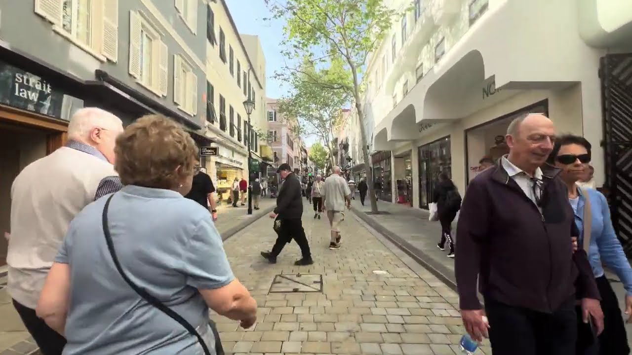 4K | Gibraltar Main Street Walk | April 2025 | British overseas territory