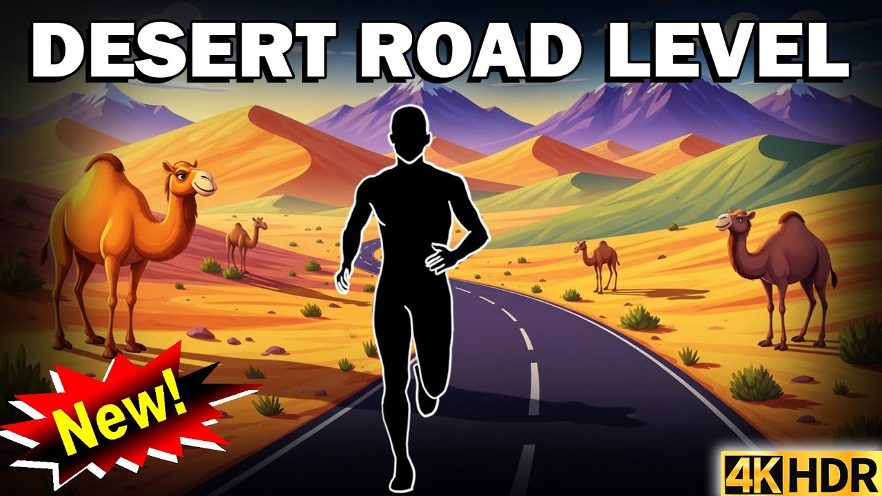 Immersive Desert Running Warm-Up | Full Body & Reaction Game (Level UP)