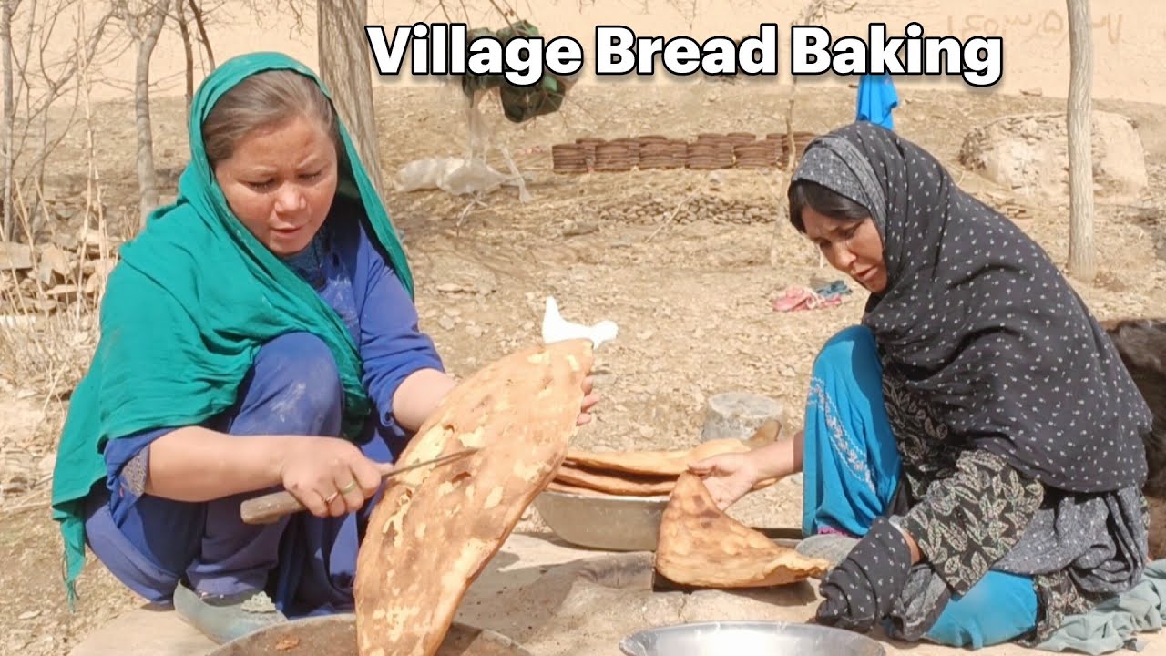 Traditional Tandoor Bread Baking in a Village | Rural Mother and Daughter Life