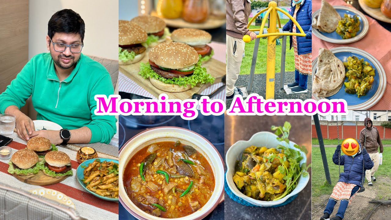 Weekend Routine✅।Morning to Afternoon।হোটেলের ভাজি😋, বুটের ডাল দিয়ে খাসির মাংস,চিকেন বার্গার,পাস্তা