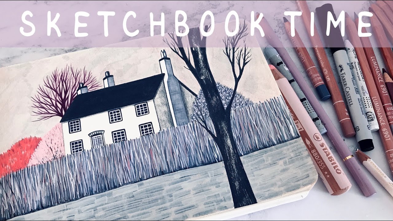 Sketchbook Time 11 ✷ Mini Sketchbook Tour + How I Layer To Create Texture (no music)