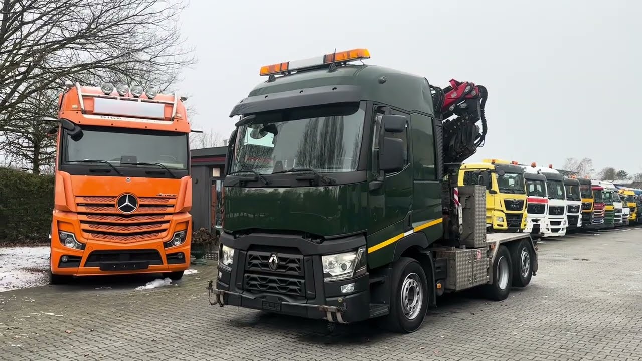 Renault T440 6X2*4 Sattelzugmaschine mit Schwerlast Kran Fassi F485RA.2.26 XE Dynamic
