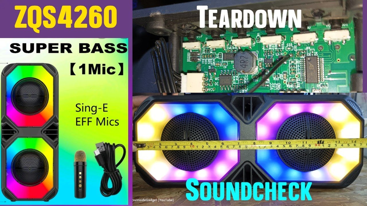 4x2 Bluetooth Speaker ZQS4260 [PRO BASS] Review: Soundcheck & Teardown