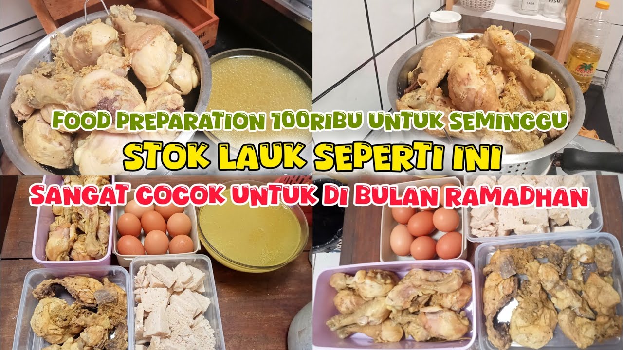 FOOD PREPARATION LAUK 100 RIBU UNTUK MAKAN SEMINGGU, COCOK UNTUK BULAN RAMADHAN ‼️