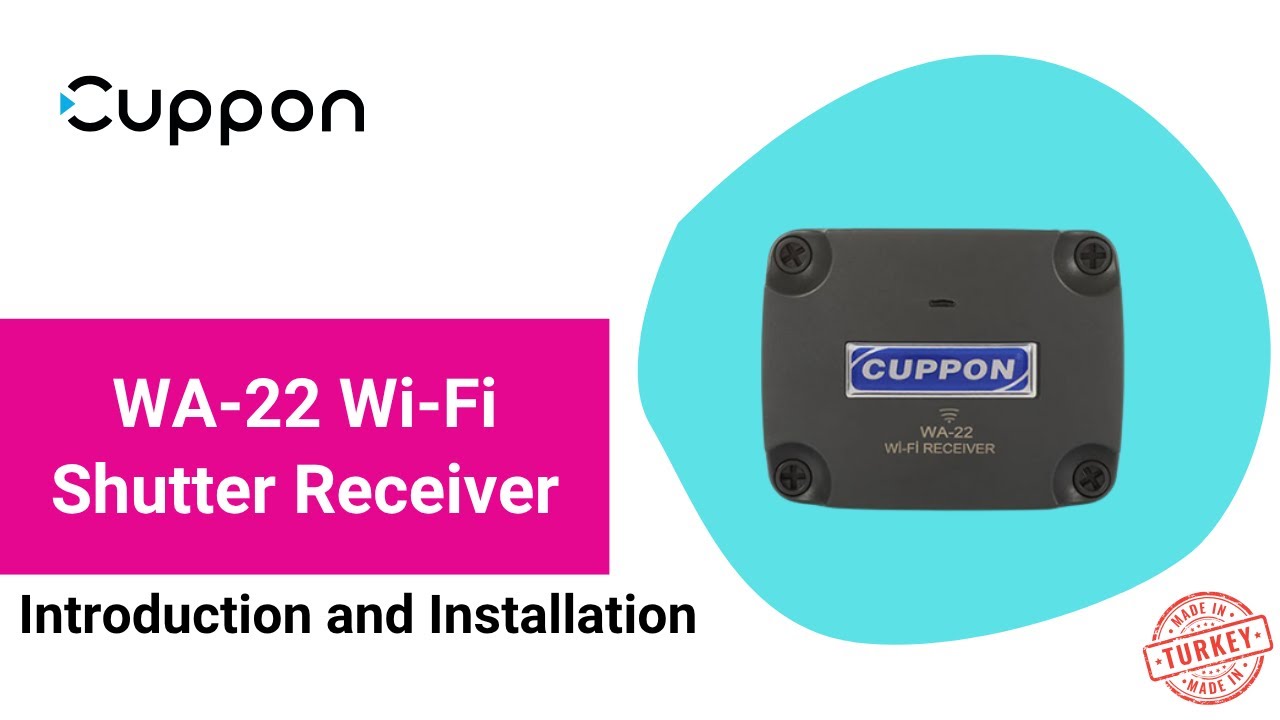 Cuppon WA-22 Wi-Fi Shutter Control Receiver Introduction and Installation Video