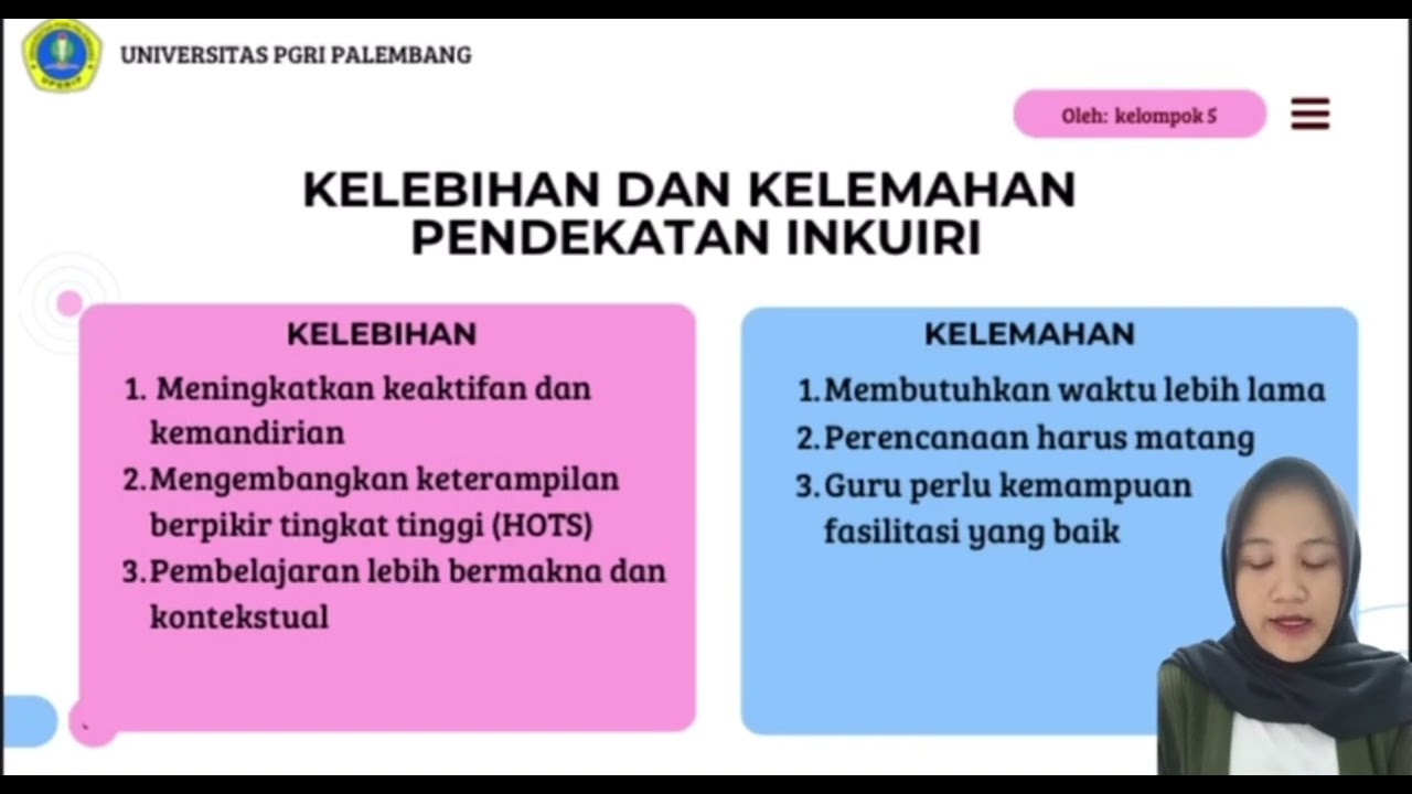 PEMAPARAN MATERI PEMBELAJARAN INKUIRI KEL 5 MATA KULIAH STRATEGI DAN INOVASI PEMBELAJARAN 