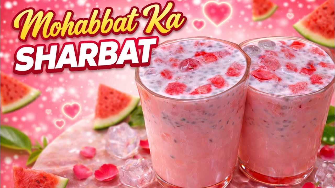Mohabbat Ka Sharbat Recipe | Ramzan Special Iftar Drink | Summer Special Pink Sharbat