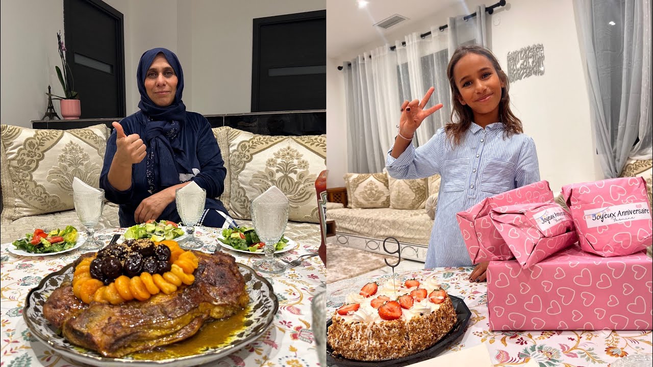 Très belle soirée en famille, anniversaire de ma fille Yasmine 🥰❤️😍 أمسية عائلية لطيفة جداً 👑❤️