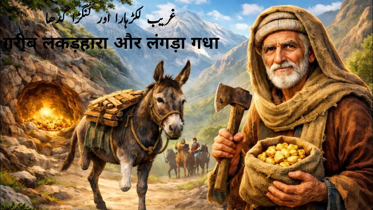 Ghareeb Lakrahaara Aur Langra Gadha | | Sabaq Amoz Kahani Urdu Hindi Moral story 