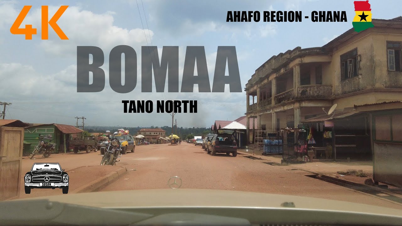 Bomaa Drive Tour in the Tano North Ahafo Region of Ghana 4K
