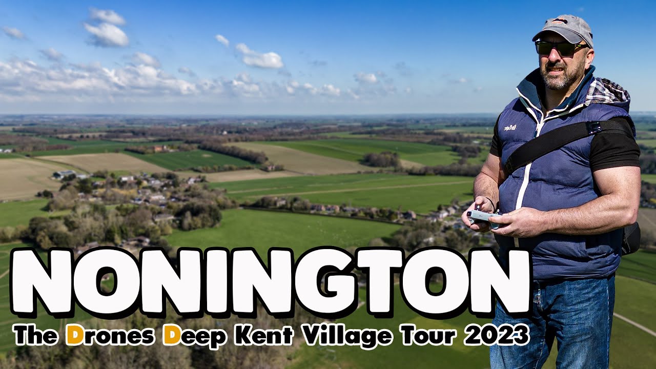 Nonington From the Air as Seen in 2023 - The Drones Deep Kent Village Drone Tour 2023.