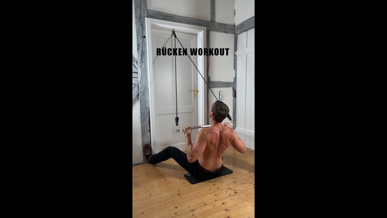 Stange mit Widerstandsbänder - RÜCKEN Vollständiges Workout - voice over - Crossbar portable gym