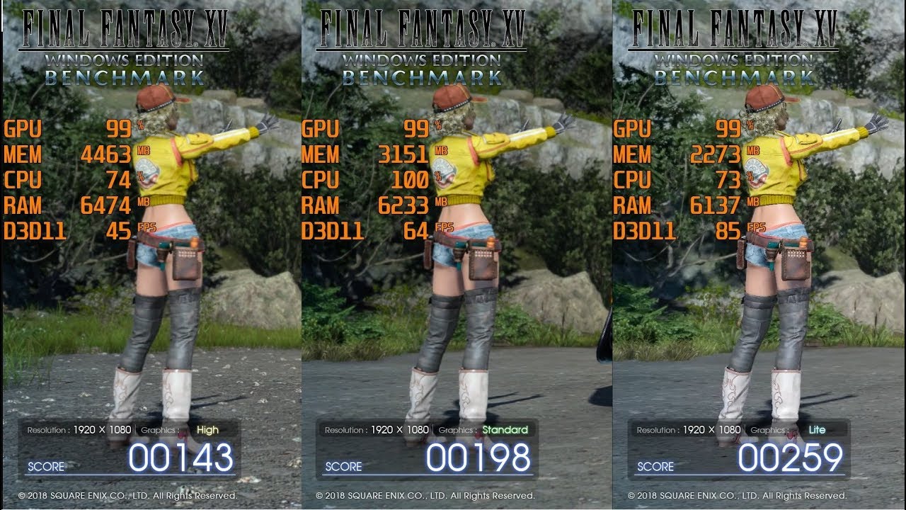 Final Fantasy XV: Windows Edition Benchmark - GTX 1060 6GB | i5 7500 - All Settings [1080p]