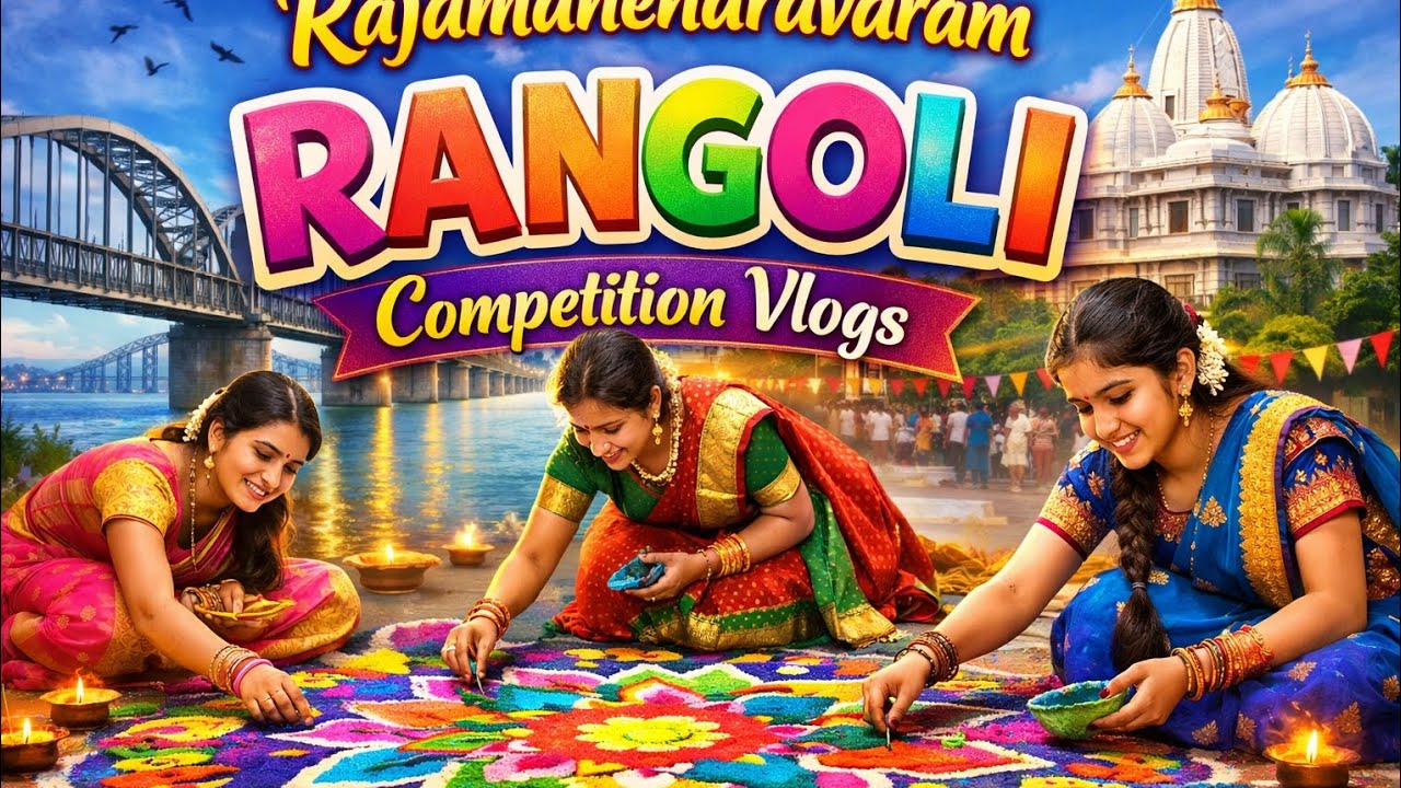 43 ward Rajahmundry Rangoli competition vlogs # shiva vlogs and pranks 