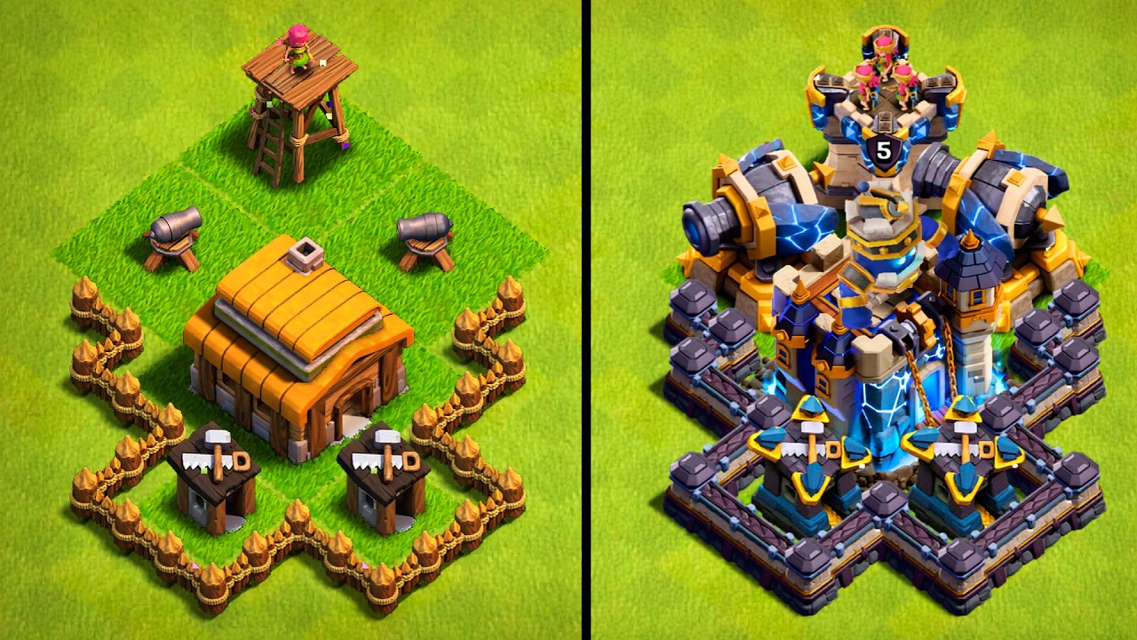 3 ГОДА ПРОКАЧИВАЮСЬ В CLASH OF CLANS БЕЗ ДОНАТА #недоначу