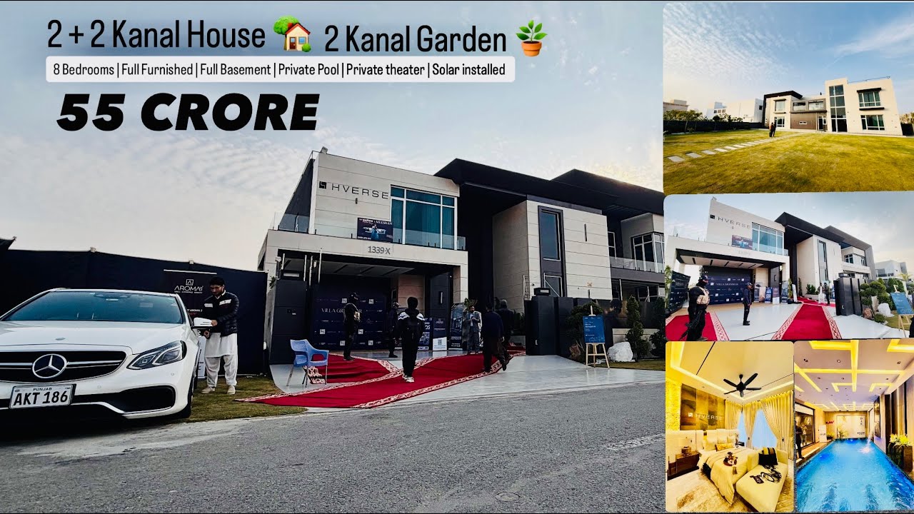 Inside PKR 55 CRORES 4 Kanal Full Furnished BASEMENT solar installed mega open house DHA phase 7