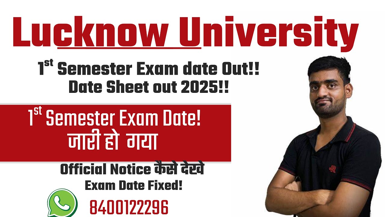 LU 1st Semester Exam Date Sheet 2025 Out | Lucknow University
