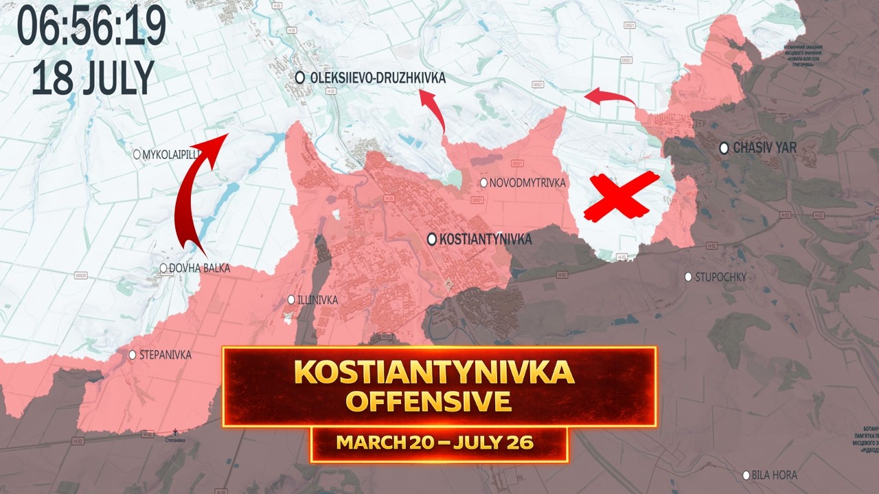 Ukraine&ndash;Russia Conflict : Kostiantynivka Offensive Frontline Update &ndash; Day by Day[MARCH 20 -JULY 26]