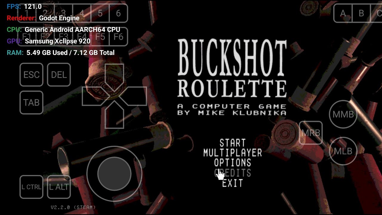 Buckshot-Roulette ( Godot Engine game ( not DirectX [ is Vulkan ] )) - S23 FE - Winlator Bionic.